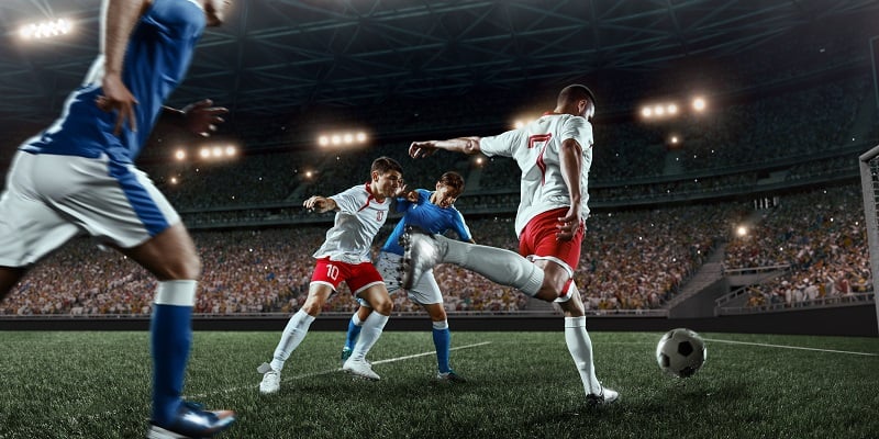 football players pitch